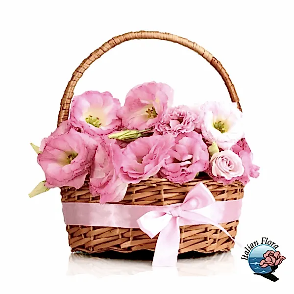 Pink basket for baby girl